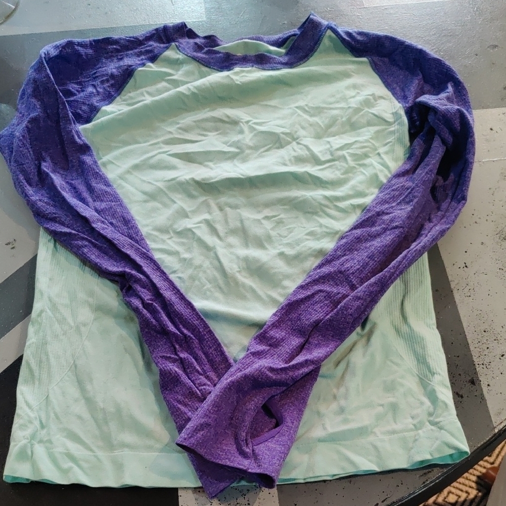 Purple and Mint Women's Top